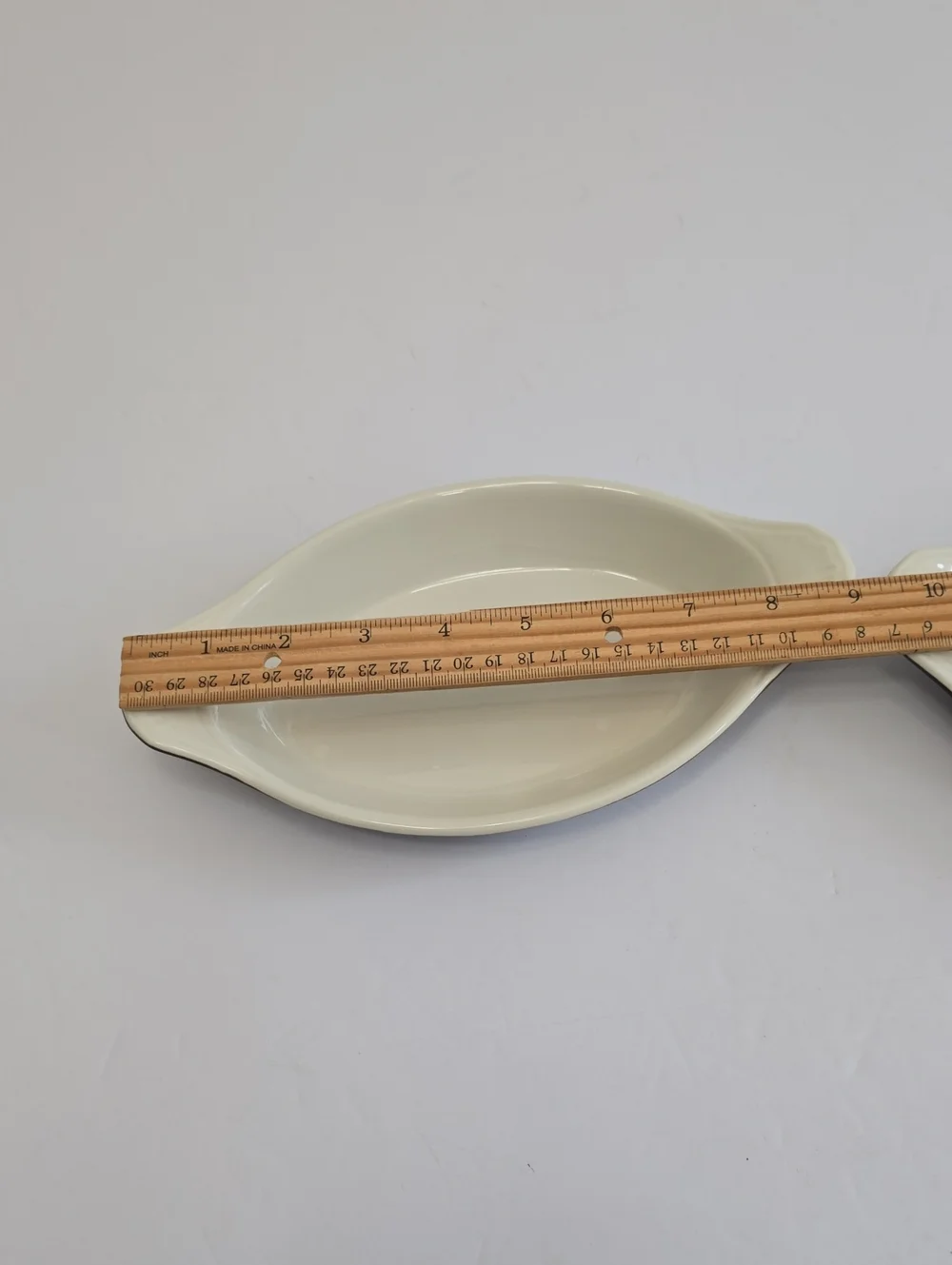 Vintage Rego Pottery Japan Set Of 2 Oval Casserole Au Gratin Dish Glazed Brown